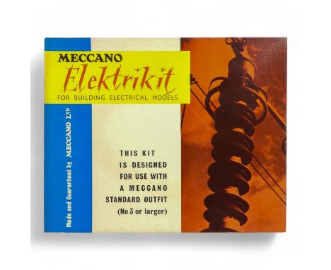 Meccano Elektrikit for Building Electrical Models  This 1960's set is designed for use with Meccano Standard Outfit No. 3 or 