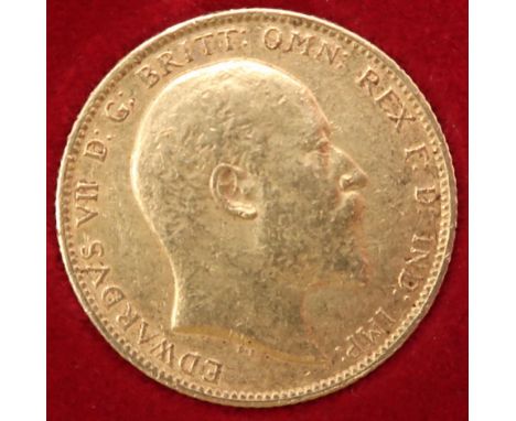 EDWARD VII&nbsp;(1901-1910)&nbsp;1 Sovereign 1907 Obverse portrait of King Edward VII facing right legend around&nbsp; EDWARD