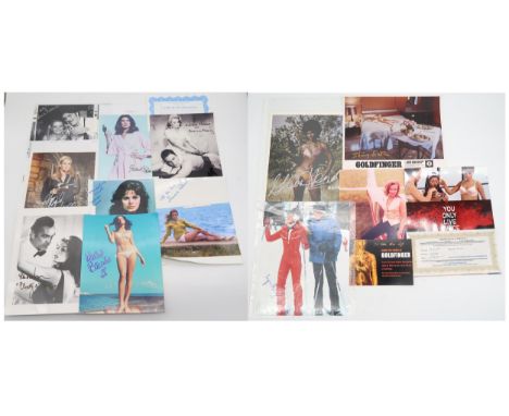 JAMES BOND A collection of autographed photographs of Bond Girls, including examples purchased from K &amp; J Autographs &amp