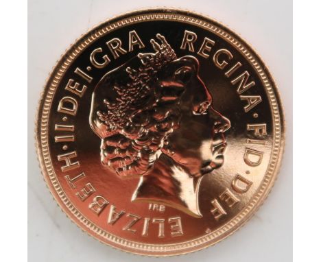 ELIZABETH II&nbsp;(1952-2022) 1 Sovereign 2013 Obverse fourth crowned portrait of HM Queen Elizabeth II right, wearing the Gi