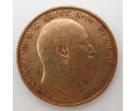 EDWARD VII&nbsp;(1901-1910)&nbsp;1 Sovereign 1908 Obverse portrait of King Edward VII facing right legend around&nbsp; EDWARD