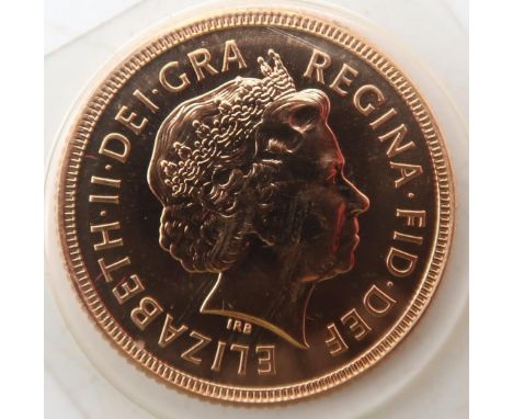 ELIZABETH II&nbsp;(1952-2022)1 Sovereign - 4th portrait 2000 Obverse fourth crowned portrait of HM Queen Elizabeth II right, 