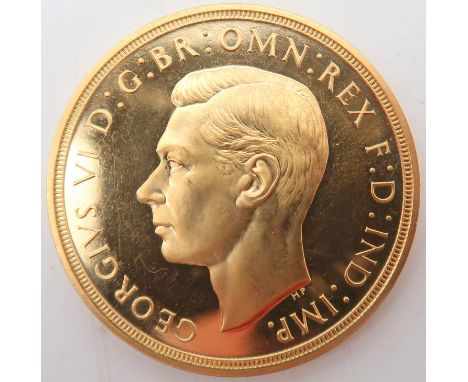 GEORGE VI&nbsp;5 Pounds 1937 Obverse uncrowned portrait of King George VI left, legend around&nbsp;GEORGIVS VI D:G:BR:OMN:REX