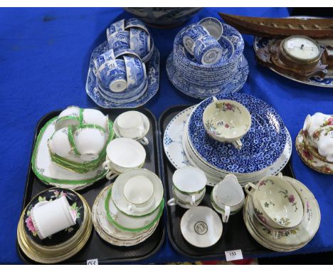 Spode Italian pattern table wares including bowls, cups and saucers, platter, plates and ramekins, together with assorted tea