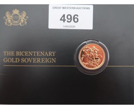 ELIZABETH II&nbsp;5th portrait; 2017 Sovereign Bicentenary&nbsp;200 years of the modern Sovereign Obverse fifth crowned portr