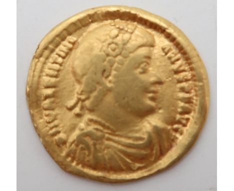 Valentinian I&nbsp;(364-375) Obverse&nbsp;pearl diademed, draped, cuirassed bust right legend around DN VALENTINI-ANVS PF AVG