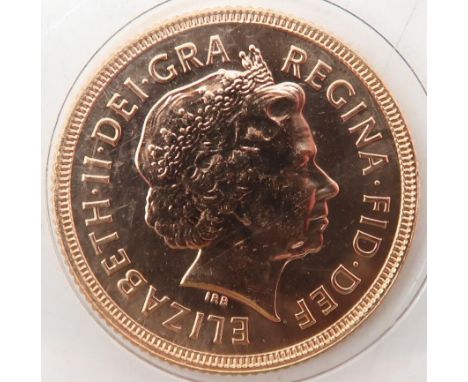 Elizabeth II&nbsp;(1952-2022)&nbsp;1 Sovereign Golden Jubilee 2002 Obverse Fourth crowned portrait of HM Queen Elizabeth II r
