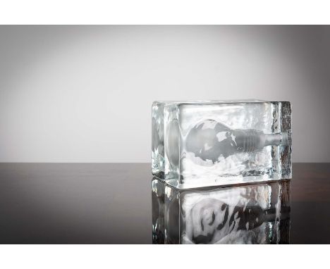 A moulded glass lamp by The Design house Stockholm in the form of a bulb, 16cms x 9.5cms