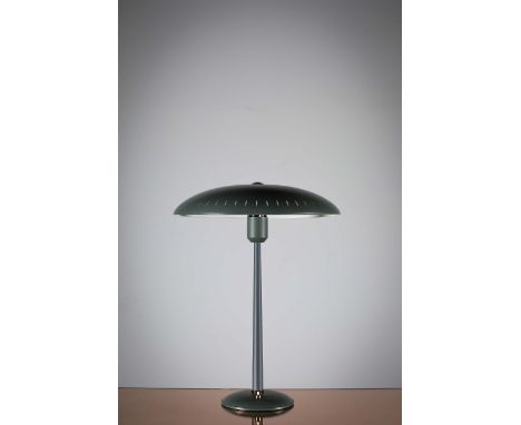 A DESK LAMP, BY LOUIS KALFF FOR PHILIPS, on circular base, 52cm (h)