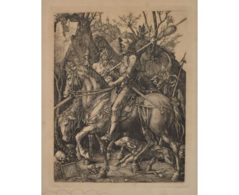 After Albrecht Durer - The Knight, Death &amp; the Devil - a 19th century copperplate engraving after the 15th century origin