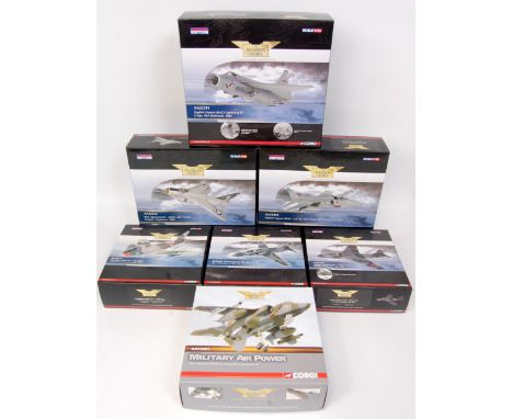 Corgi Aviation Archive 1/72nd scale diecast aircraft group, 7 boxed as issued examples, mixed aircraft to include BAC Lightni