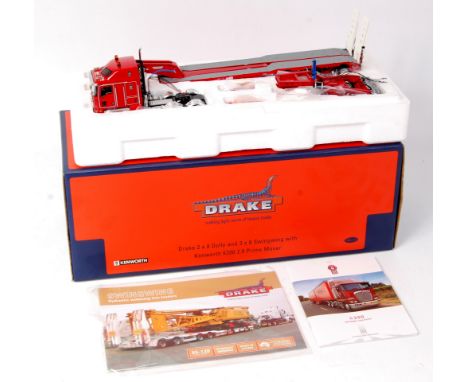 Drake Models 1/50th scale model of a Kenworth K200 2.8 Prime Mover with matching 2 x 8 Dolly, and 3 x 8 Swing Wing trailer, f