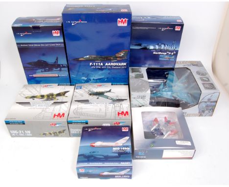 Gaincorp and Hobbymaster (HM) boxed diecast aircraft group, 8 examples all 1/72nd scale, examples to include HM Folland Gnat 