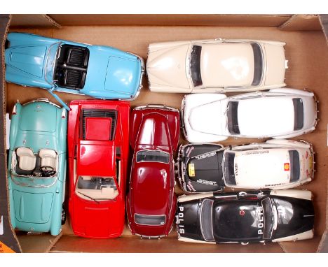 Revell and Burago 1/18th scale diecast loose vehicle group, some with small fittings missing, examples to include Volvo PV544