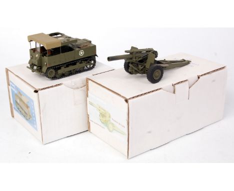 Wespe Models 1/48th scale resin factory kit built military group, 2 boxed examples to include WW2 US M5 High speed tractor, a