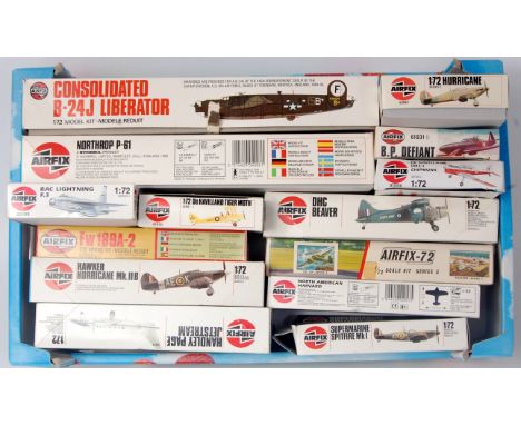 14 assorted 1/72nd scale plastic aircraft kits by Airfix, various series included, some examples in-complete, kits to include