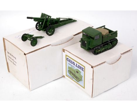 Gasoline of France 1/48th scale resin factory built military vehicle and attachment group, 2 boxed examples to include a Stal