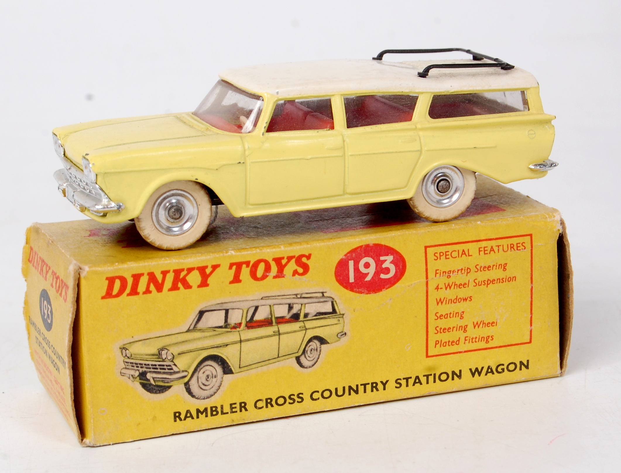 Dinky Toys, 193 Rambler Cross Country Station Wagon, pale yellow body ...