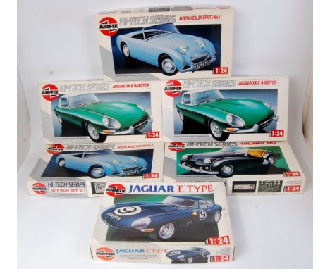 Tamiya Series 6 and Series 17 boxed 1/24th scale plastic car kit group, 6 boxed as issued examples, to include Series 6 Jagua