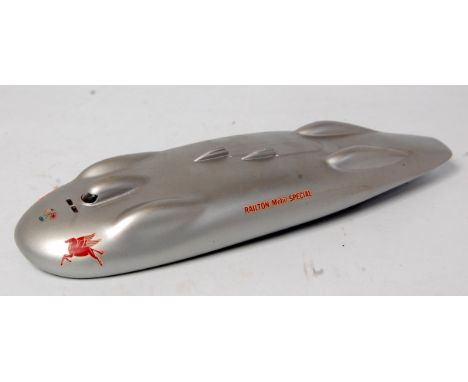 Western Models, John Cobb's Railton Record Car, silver body with Mobil livery and transfers to front, 1 wheel loose, loose ex