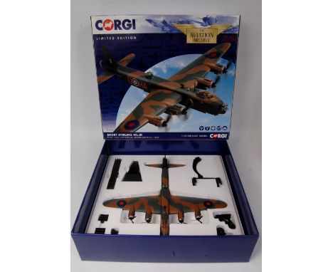 Corgi Aviation Archive 1/72nd scale AA39503 Short Stirling MK.3 EF452, 218 Sqn. RAF, Arthur Aaron, appears as issued in the o