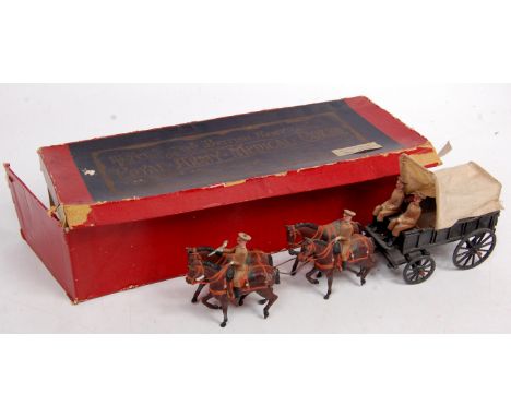 Britains, Set 145A, Royal Army Medical Corps Ambulance, 1st version, dated 1916, comprising of 4 Horse Team at the Walk with 