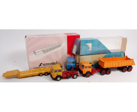 Old Cars and NZG 1/50th scale diecast commercial vehicle and trailer group, 4 examples to include Old Cars Iveco 360 Turbo ti