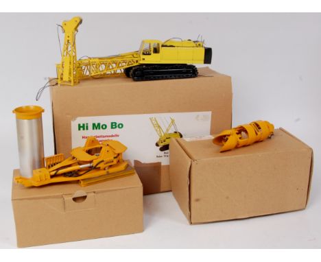 Hi Mo Bo of Germany, 1/50th scale factory built Caisson Set, comprising of Nobas 70 Foundation Crane, in need of restoration 