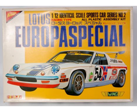 Nichimo 1/12th scale plastic kit for a Lotus Racing Type Europa Special, appears complete, in the original illustrated all ca