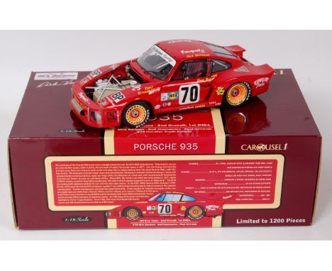 Carousel 1, 1/18th scale diecast model of Porsche 935, "Paul Newman" Le Mans 1979, No.5102, limited edition run of 1,200 exam