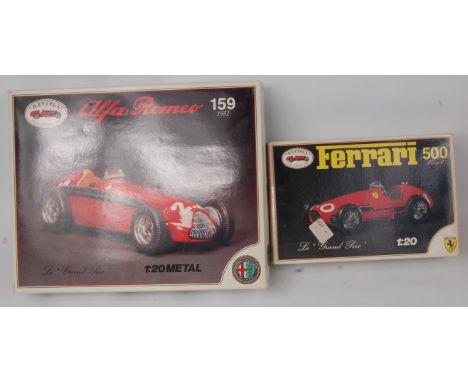 Revival 1/20th scale white metal kit group, 2 un-made examples, to include Ferrari 500 "1952" and a Alfa Romeo 159 "1951", so