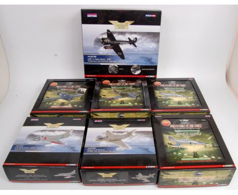 14 in-complete Corgi Aviation Archive/Predators of the Skies 1/72nd scale aircraft models, all aircraft apparent, some with s