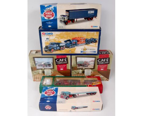 Corgi 1/50th scale commercial vehicle group, 6 boxed examples to include Heavy Haulage, Kings of the Road, Road Transport Her