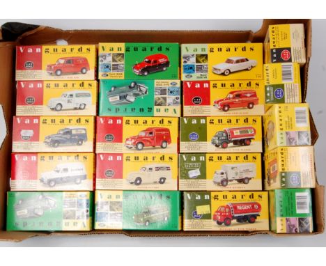 20 boxed 1/43rd scale Vanguards diecast vehicles, all appear as issued, mixed subjects, examples to include Ford Anglia Van, 