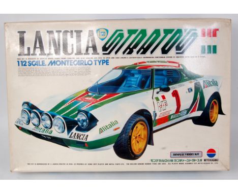 Nitto of Japan, 1/12th scale plastic kit for a Lancia Stratos HF Monte Carlo rally car, in the original box, unmade, appears 