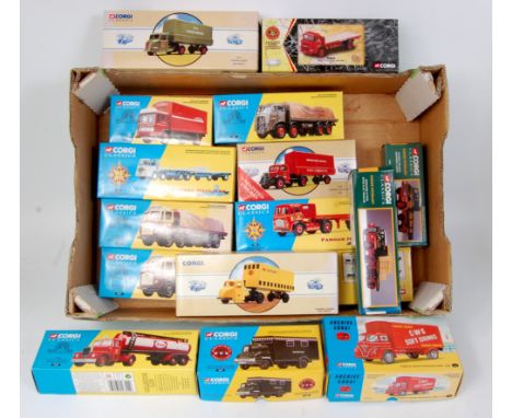 Corgi Classics 1/50th scale boxed commercial vehicle group, 16 examples, to include Police Mobile Thames Trader Control Unit,