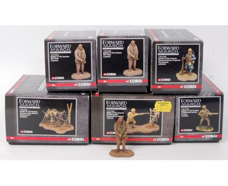 Corgi Forward March Series, 1/32nd scale military figure group, 6 boxed examples, 1 with missing certificate, to include CC59