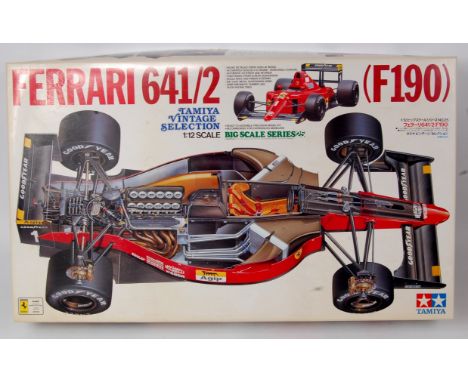 Tamiya 1/12th scale plastic kit for a Ferrari 641/2 F190 Formula 1 Car, in the original box, appears as issued with leaflet,