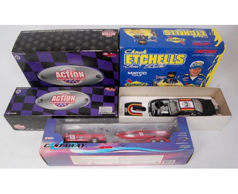 Action Racing Collectables 1/24th and 1/43rd scale diecast group, 4 examples, to include 1/43rd NASCAR Dale Earnhardt Pick Up