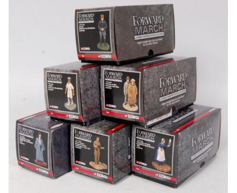 Corgi Forward March Series, 1/32nd scale Military figure group, 6 boxed examples, 1 missing certificate, to include CC59193 F