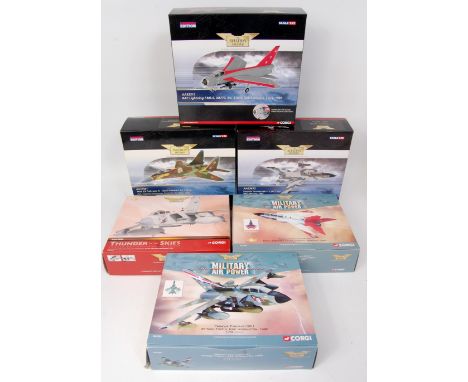 Corgi Aviation Archive 1/72nd scale diecast aircraft group, 6 boxed as issued examples, Military Air Power, Thunder in the Sk