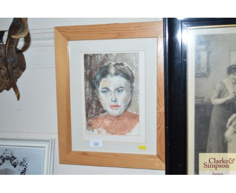 Robert Saddler, portrait of "His Muse", Inscription verso