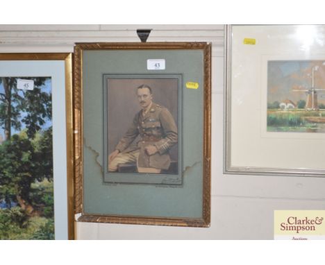 A photographic portrait study of a WW1 army officer 