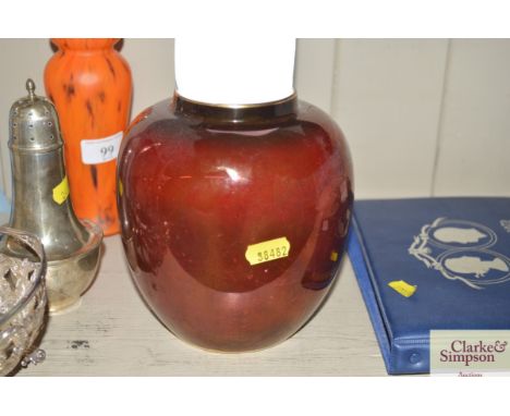 A Carlton ware Rouge Royale vase