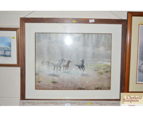 A print of wild horses 