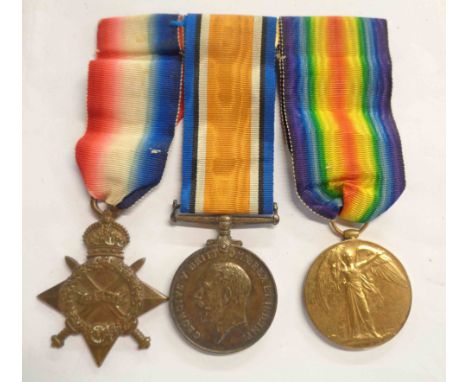 Pte. T. Hurley 16967 Somerset Light Infantry: a First World War medal trio, all with ribbons