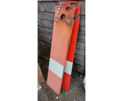 Two old enamel Railway signal arms