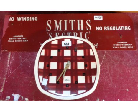 A vintage Smith's Sectric clock - sold with a vintage Smith's sign