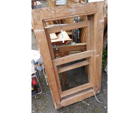 A vintage wooden framed sash window