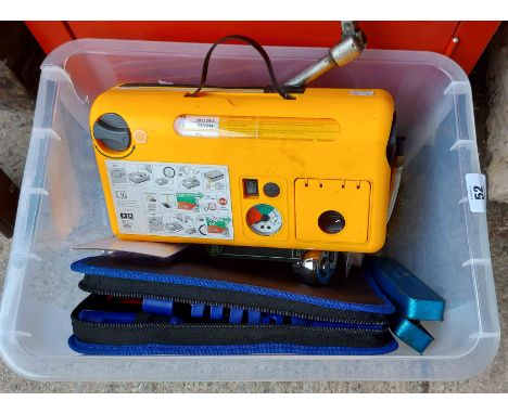 A quantity of tools including air pump, manual impact driver, etc.